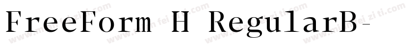 FreeForm H RegularB字体转换